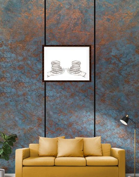 Brown Charcoal Louver Panel Marble & Stone 8x2 Ft - Rc 5508