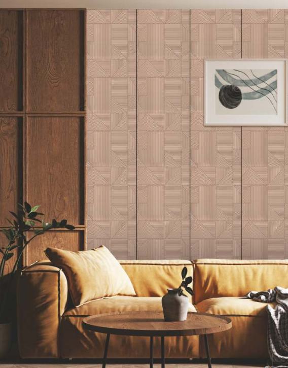 Brown Charcoal Louver Panel Designer 8x2 Ft - Rc 5515