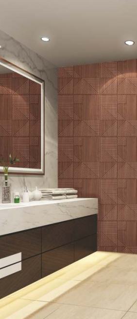 Brown Charcoal Louver Panel Designer 8x2 Ft - Rc 5517