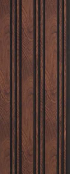 Brown Charcoal Louvers Panel Wood 8x1 Ft - Rc 604