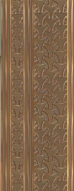 Brown Charcoal Louvers Panel Designer 8x1 Ft - Rc 701