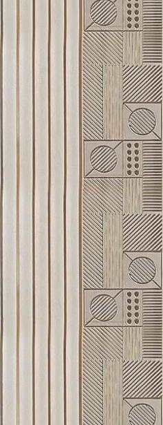 Brown Charcoal Louvers Panel Designer 8x1 Ft - Rc 708