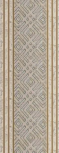 Beige Charcoal Louvers Panel Designer 8x1 Ft - Rc 709