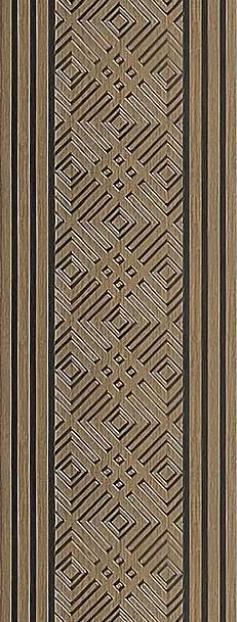 Brown Charcoal Louver Designer 8x1 Ft - Rc 710