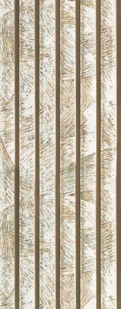 Beige Charcoal Louvers Panel Designer 8x1 Ft - Rc 728