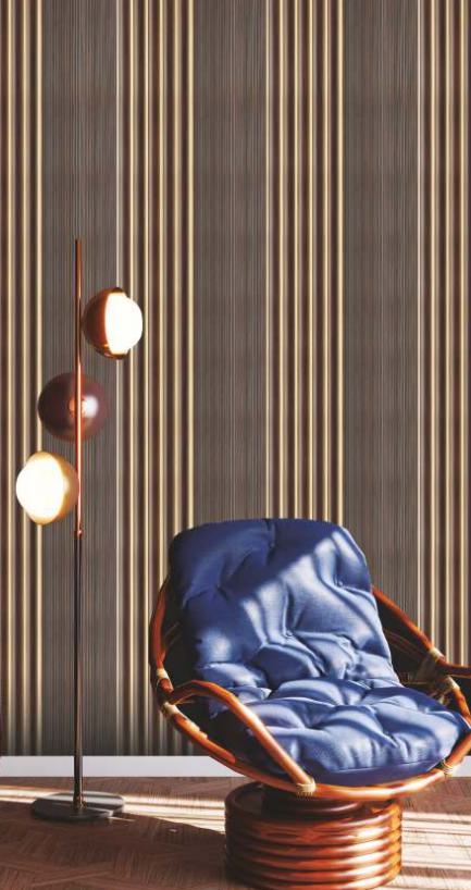 Brown Charcoal Louver Panel Wood 8x1 Ft - Rc 741