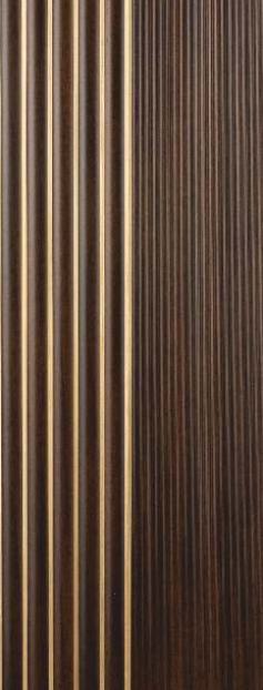 Brown Charcoal Louver Panel Wood 8x1 Ft - Rc 741