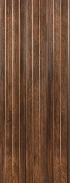 Brown Charcoal Louvers Panel Wood 8x1 Ft - Rc 743