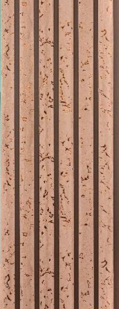 Brown Charcoal Louvers Panel Wood 8x1 Ft - Rc 748