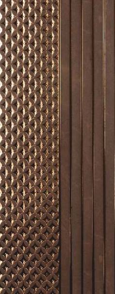 Brown Charcoal Louvers Panel Designer 8x1 Ft - Rc 751