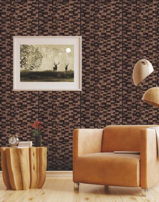 Brown Charcoal Louver Panel Designer 8x2 Ft - Rc 846