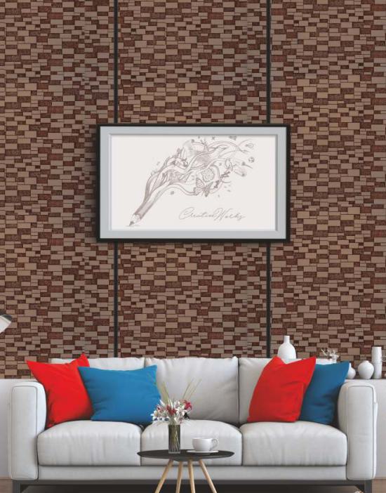 Brown Charcoal Louver Panel Designer 8x2 Ft - Rc 848