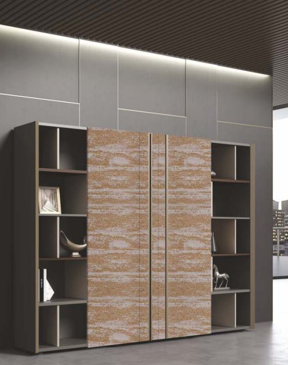 Beige Charcoal Louver Panel Marble & Stone 8x2 Ft - Rc 863