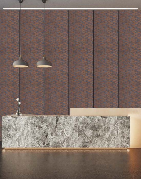 Brown Charcoal Louver Panel Designer 8x2 Ft - Rc 873