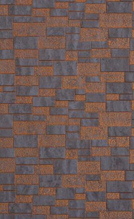 Brown Charcoal Louver Panel Designer 8x2 Ft - Rc 873