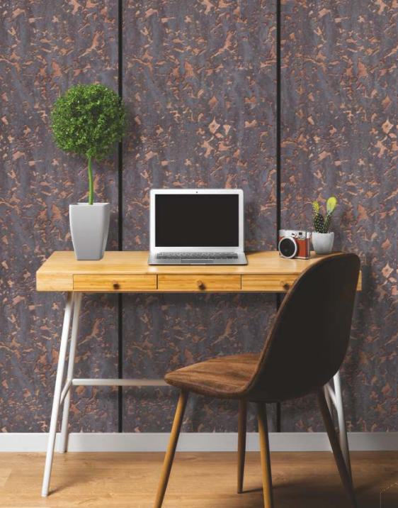 Brown Charcoal Louver Panel Marble & Stone 8x2 Ft - Rc 905