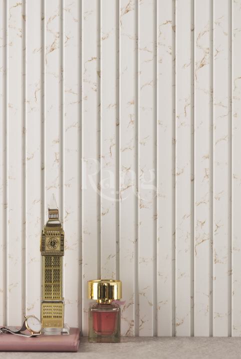 Charcoal Louvers Marble & Stone Beige 9x0.41 Ft - Rg 5201