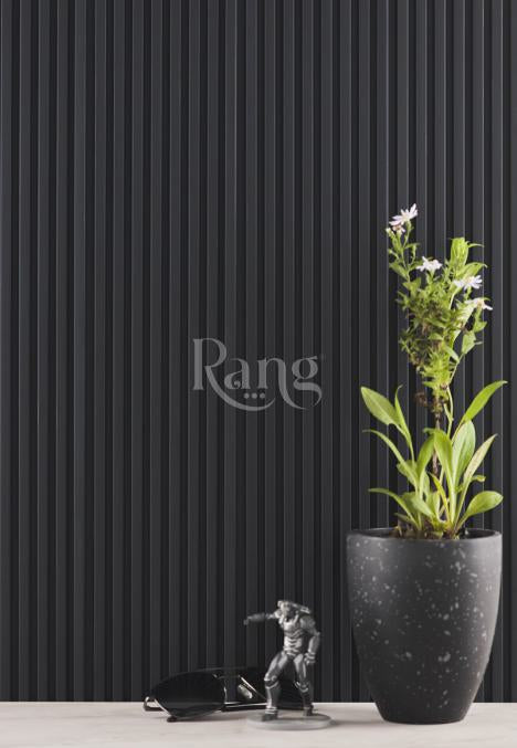 Groove Pastel Series Charcoal Louvers Plain Colors Black 9x0.41 Ft - Rg 5210