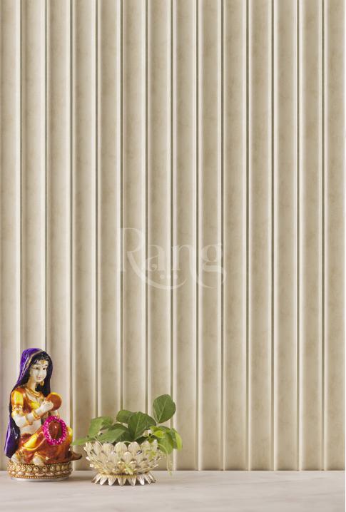 Charcoal Louvers Plain Colors Beige 9x0.42 Ft - Rg 5213