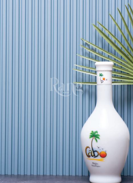 Groove Pastel Series Charcoal Louvers Plain Colors Blue 9x0.41 Ft - Rg 5235