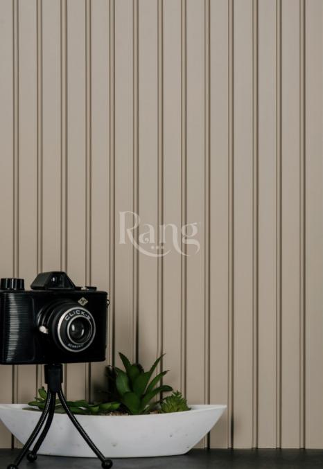 Groove Pastel Series Charcoal Louvers Plain Colors Beige 9x0.38 Ft - Rg 5240