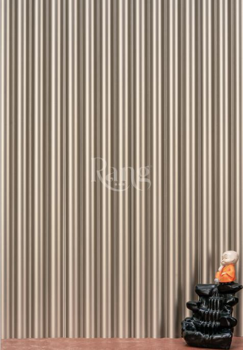 Groove Pastel Series Charcoal Louvers Plain Colors Beige 9x0.4 Ft - Rg 5248