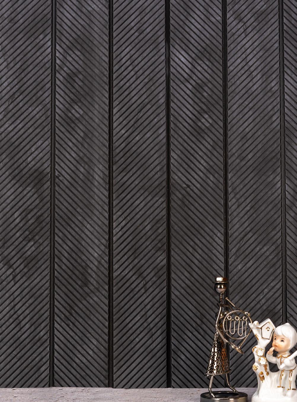 Onit Series Charcoal Louvers Designer Grey 9x1.03 Ft - Ro 9001