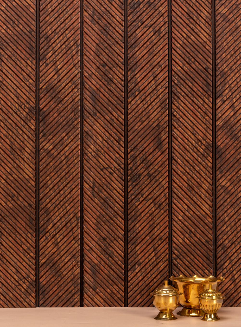 Onit Series Charcoal Louvers Designer Brown 9x1.03 Ft - Ro 9003