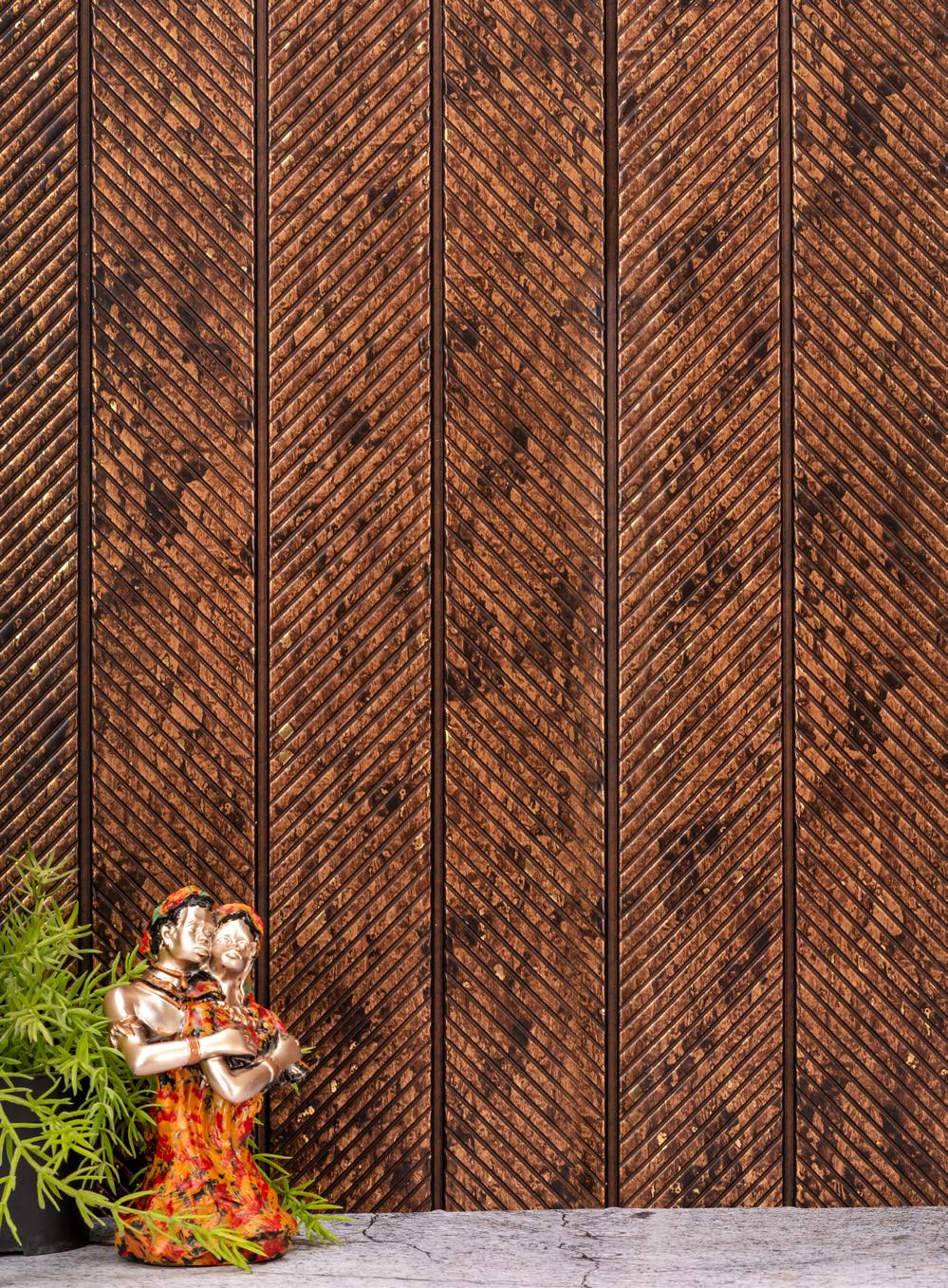 Onit Series Charcoal Louvers Designer Brown 9x1.03 Ft - Ro 9005