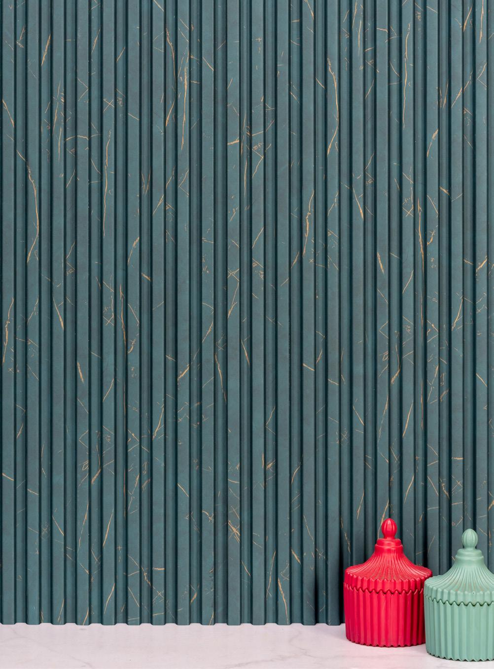 Onit Series Charcoal Louvers Designer Blue 9x0.8 Ft - Ro 9013