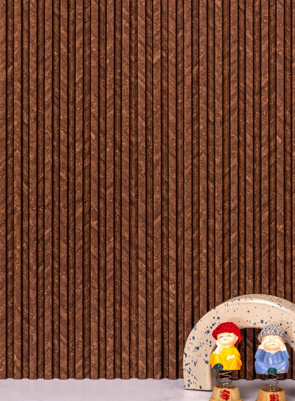 Onit Series Charcoal Louvers Designer Brown 9x0.8 Ft - Ro 9016