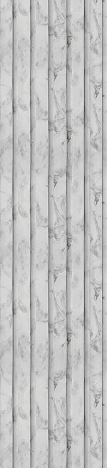 Onit Series Charcoal Louvers Marble & Stone White 9x0.8 Ft - Ro 9018