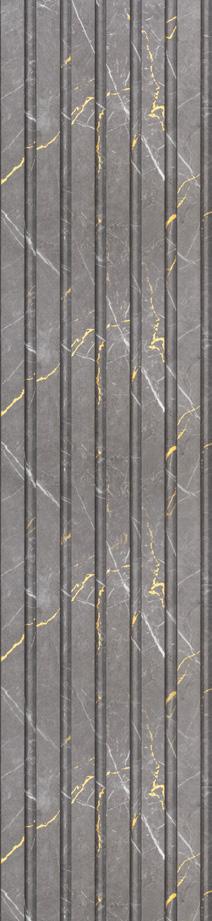 Onit Series Charcoal Louvers Marble & Stone Grey 9x0.8 Ft - Ro 9019