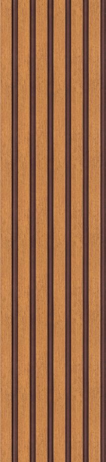 Onit Series Charcoal Louvers Wood Brown 9x0.8 Ft - Ro 9025
