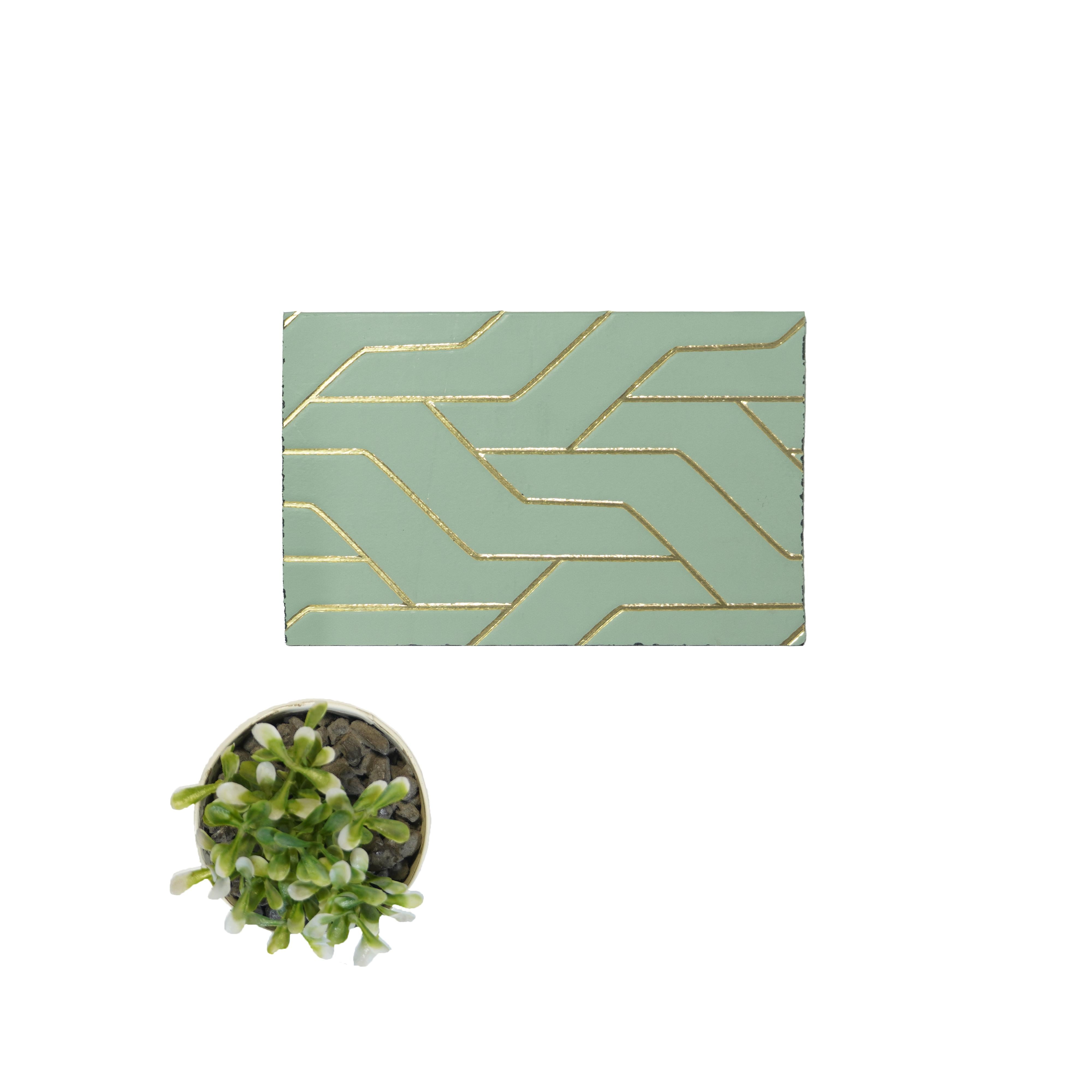 Charco Charm Series Charcoal Decorative Wall Panel Wood Green 8x2 Ft - Al 27