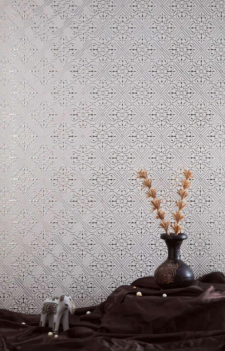 Charco Charm Series Charcoal Decorative Wall Panel Wood White 8x2 Ft - Bo 06