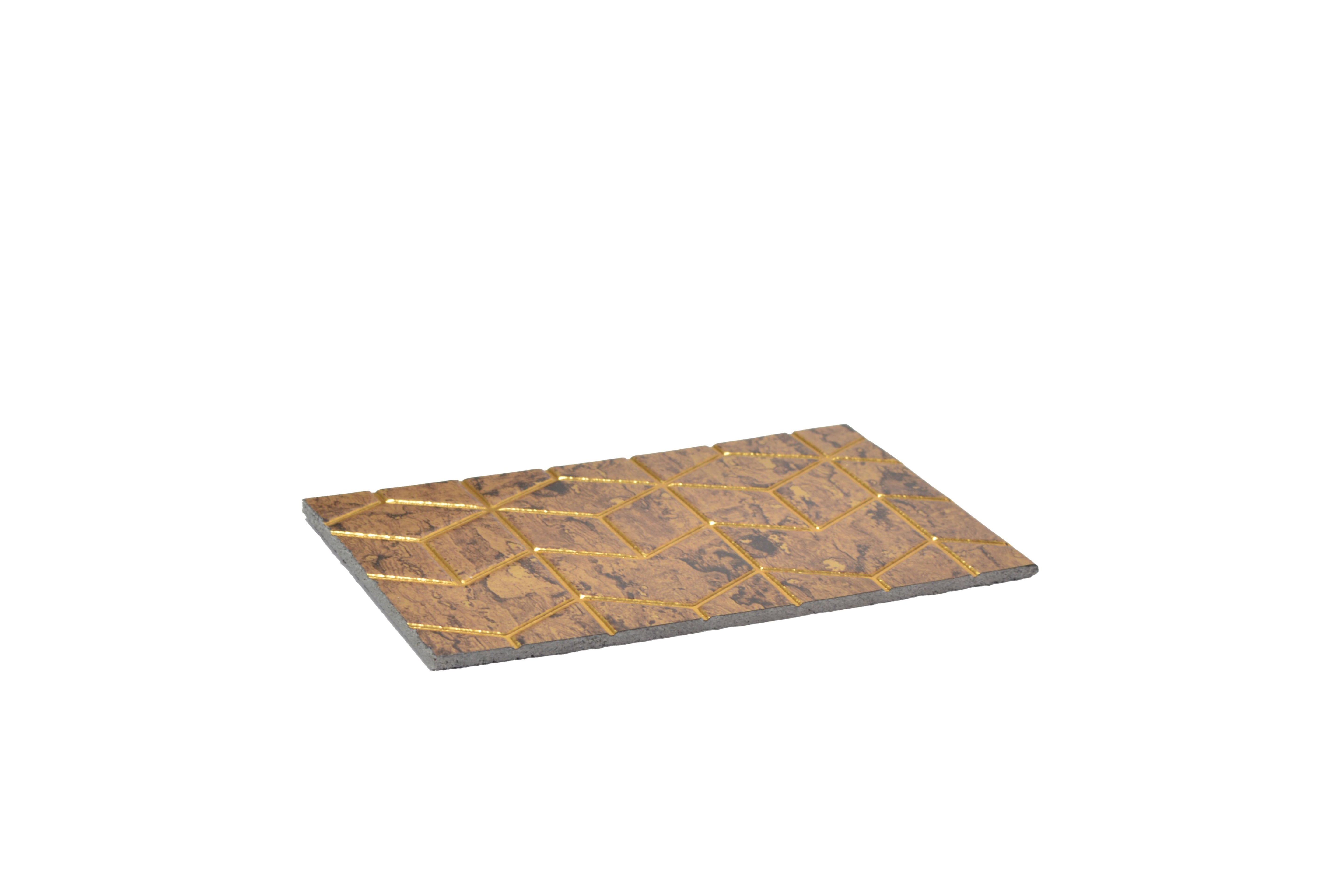 Charco Charm Series Charcoal Decorative Wall Panel Designer Gold 8x2 Ft - Cb 58