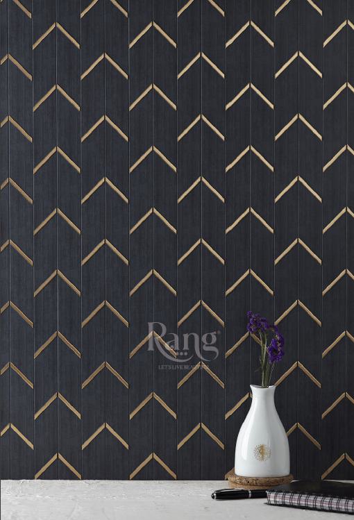 Charco Charm Series Charcoal Decorative Wall Panel Designer Black 8x2 Ft - Fo 93