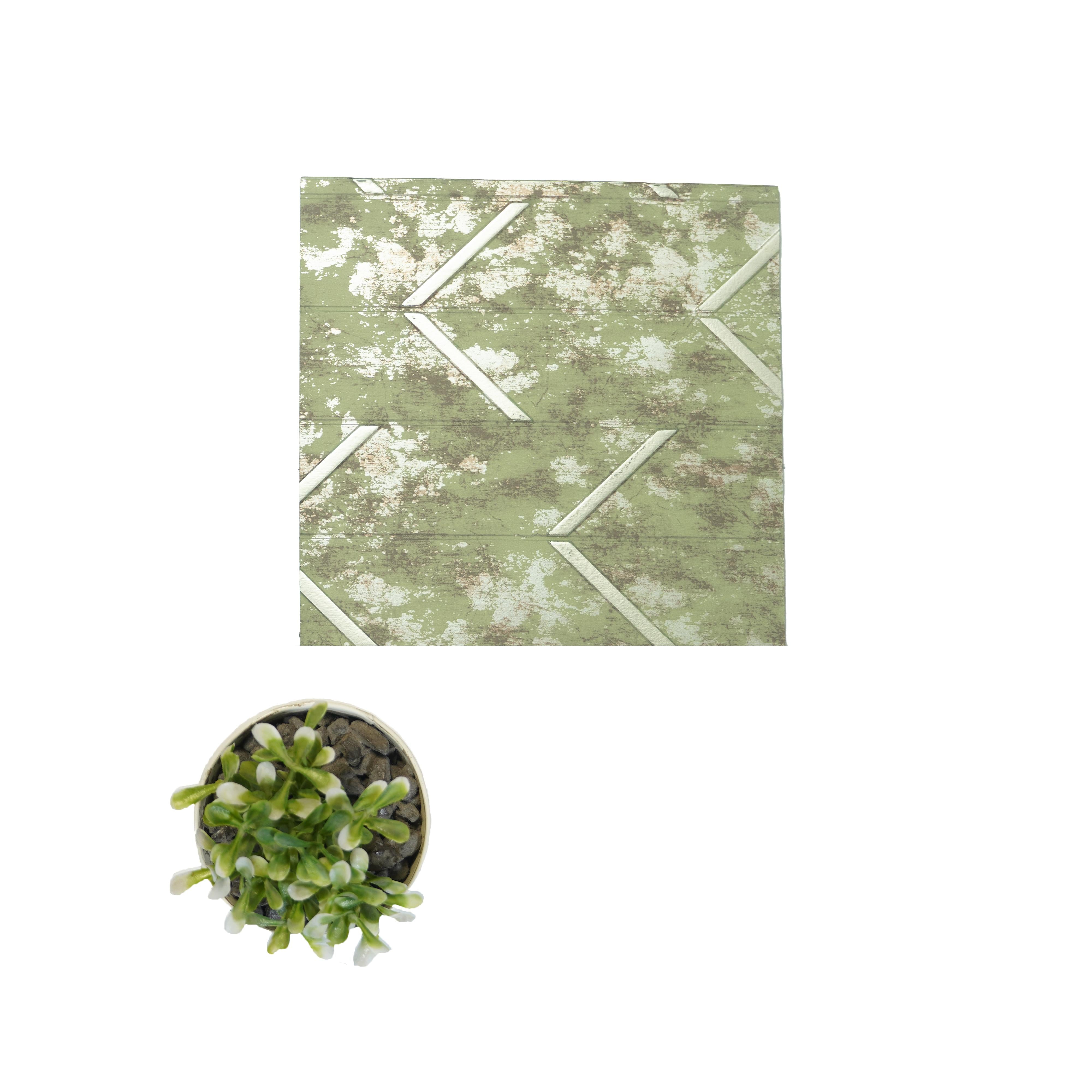 Charco Charm Series Charcoal Decorative Wall Panel Designer Green 8x2 Ft - Fo 94