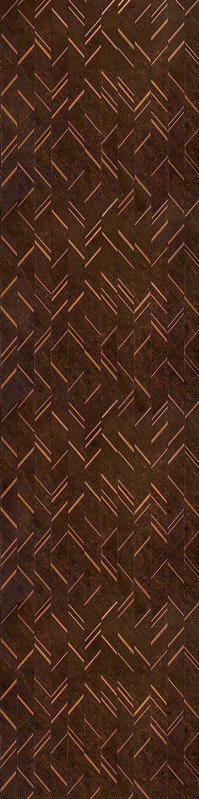 Charco Charm Series Charcoal Decorative Wall Panel Wood Brown 8x2 Ft - Mf 61