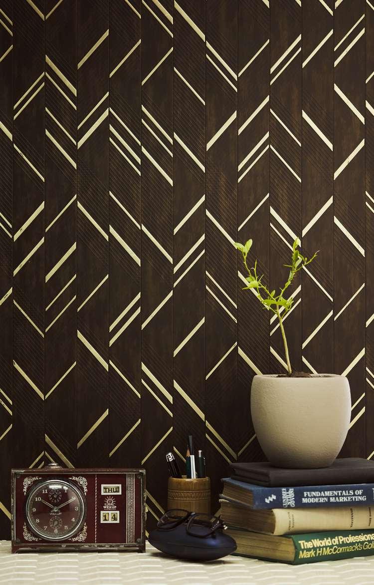 Charco Charm Series Charcoal Decorative Wall Panel Wood Brown 8x2 Ft - Mf 67