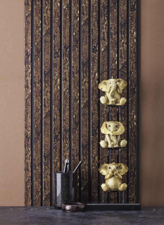 Groove Seamless Planks Series Charcoal Louvers Wood Wenge 9x0.41 Ft - Rg 5005