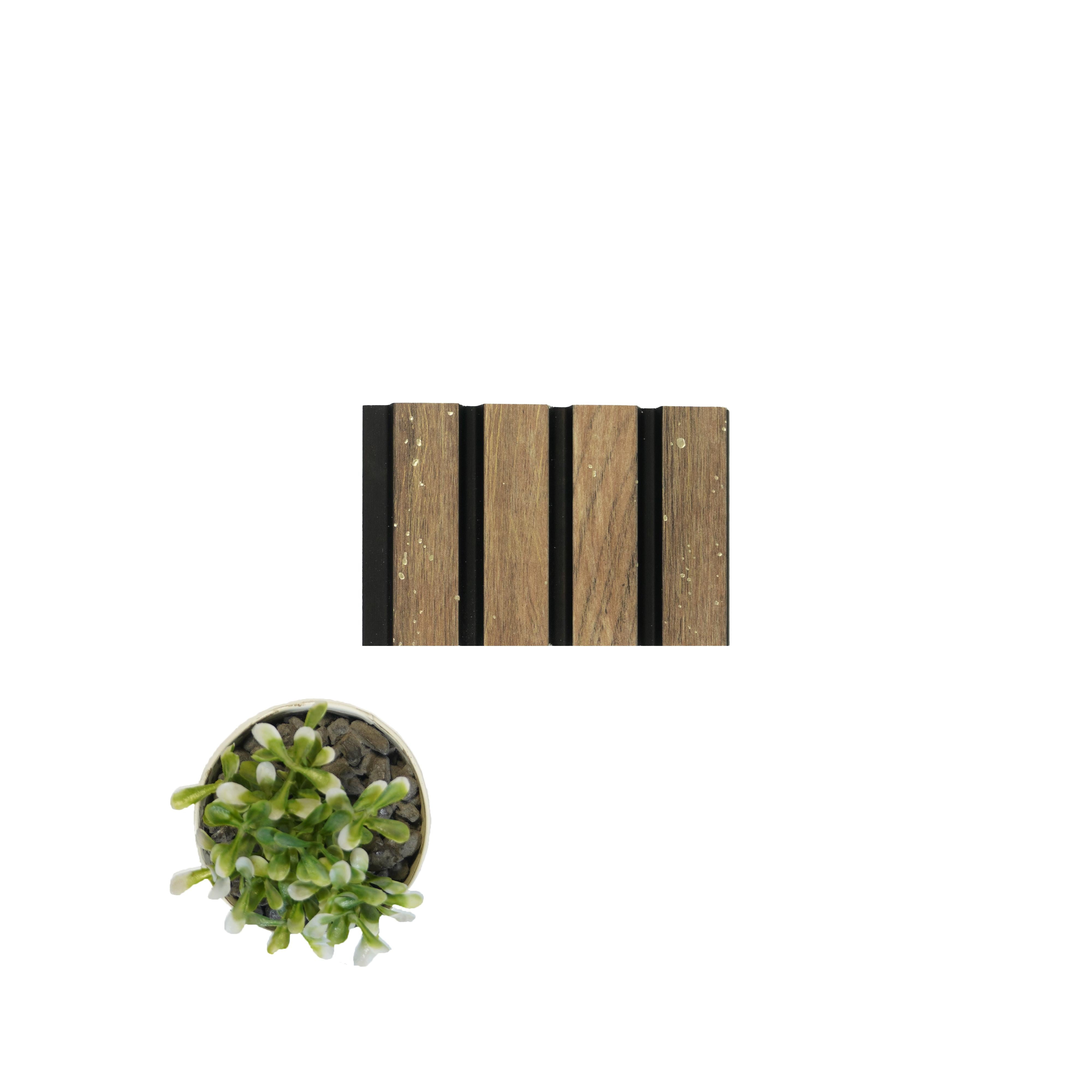 Groove Seamless Planks Series Charcoal Louvers Wood Wenge 9x0.41 Ft - Rg 5008