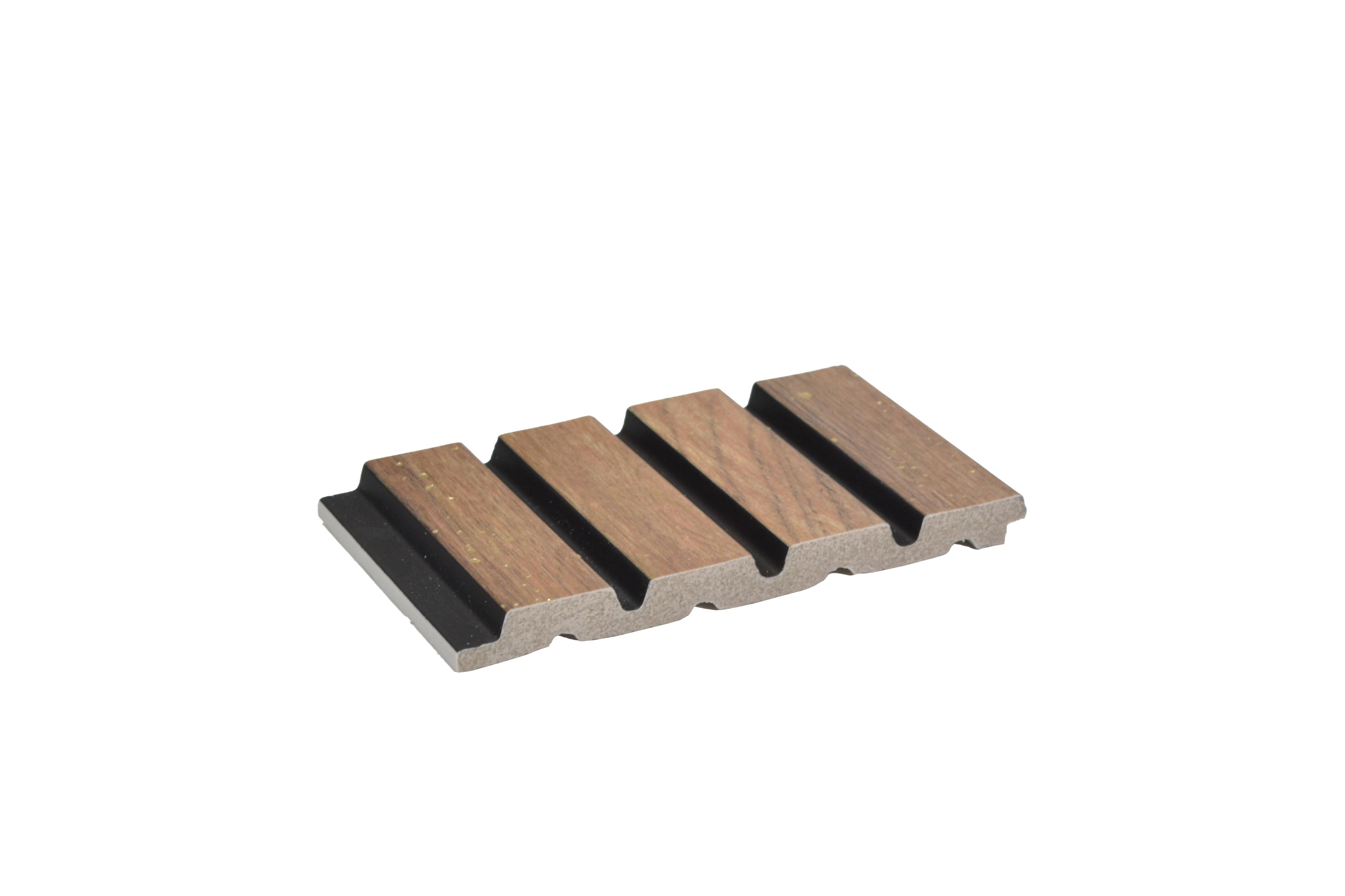 Groove Seamless Planks Series Charcoal Louvers Wood Wenge 9x0.41 Ft - Rg 5008