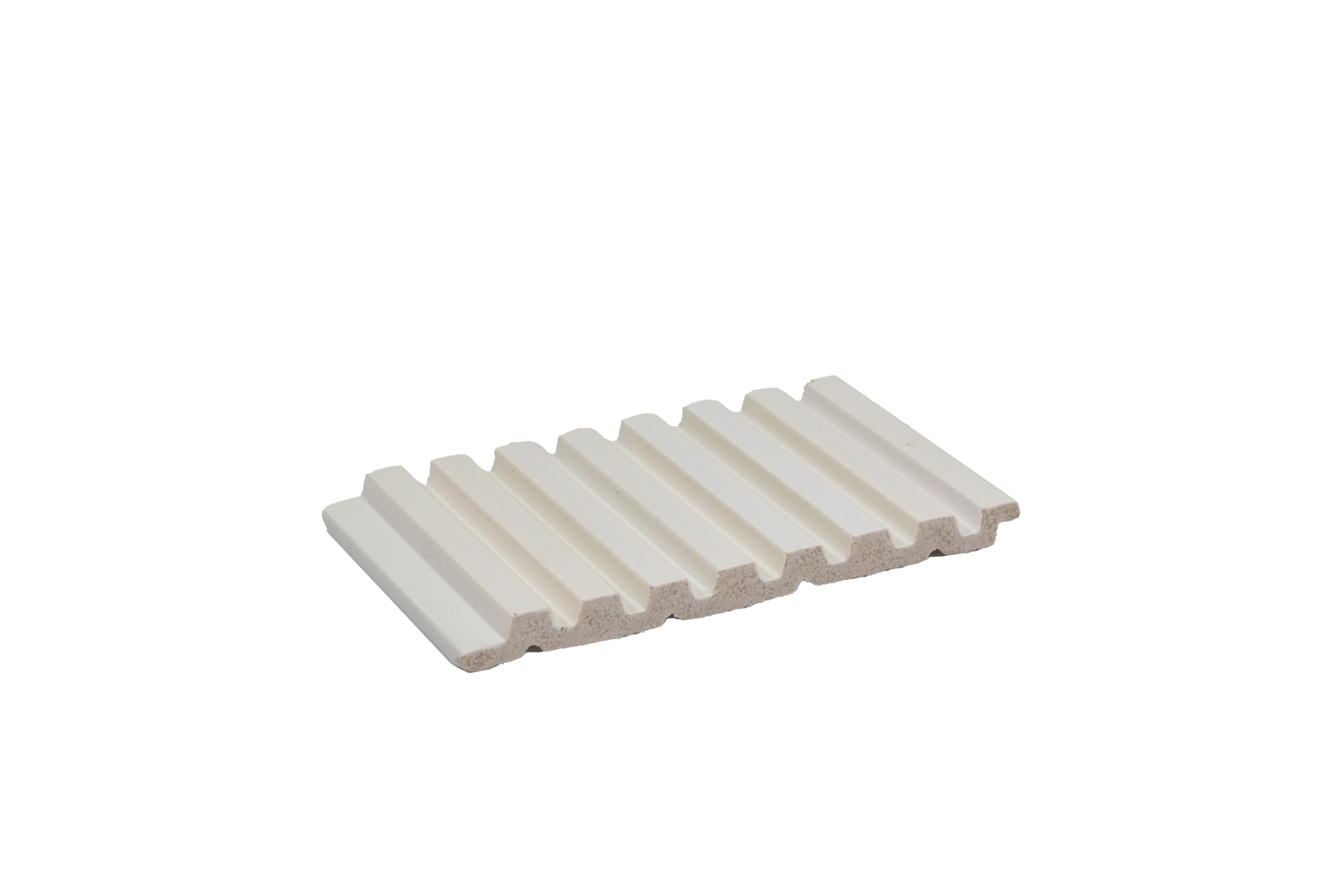 Groove Seamless Planks Series Charcoal Louvers Plain Colors White 9x0.41 Ft - 5023