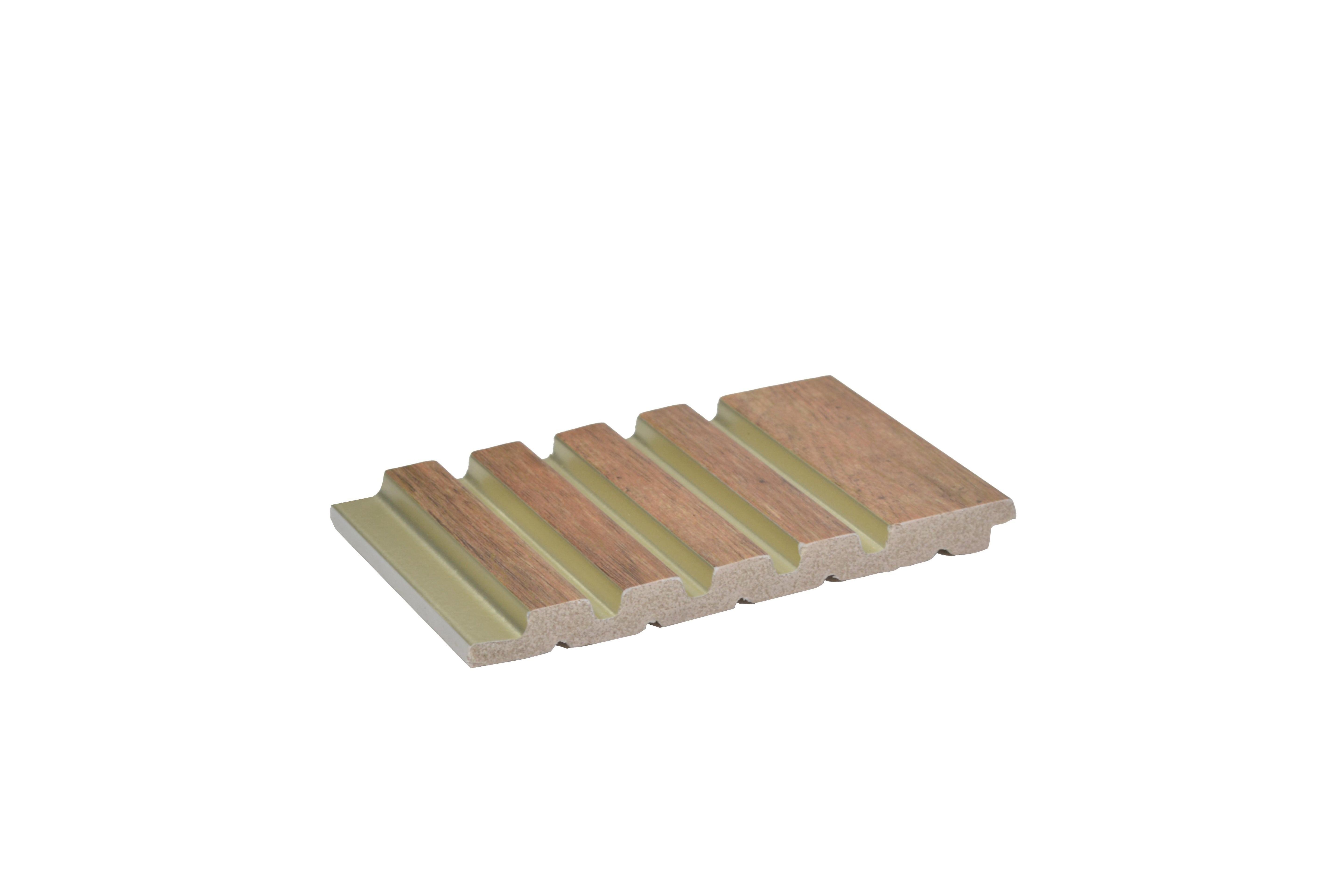 Groove Seamless Planks Series Charcoal Louvers Wood Brown 9x0.41 Ft - Rg 5026