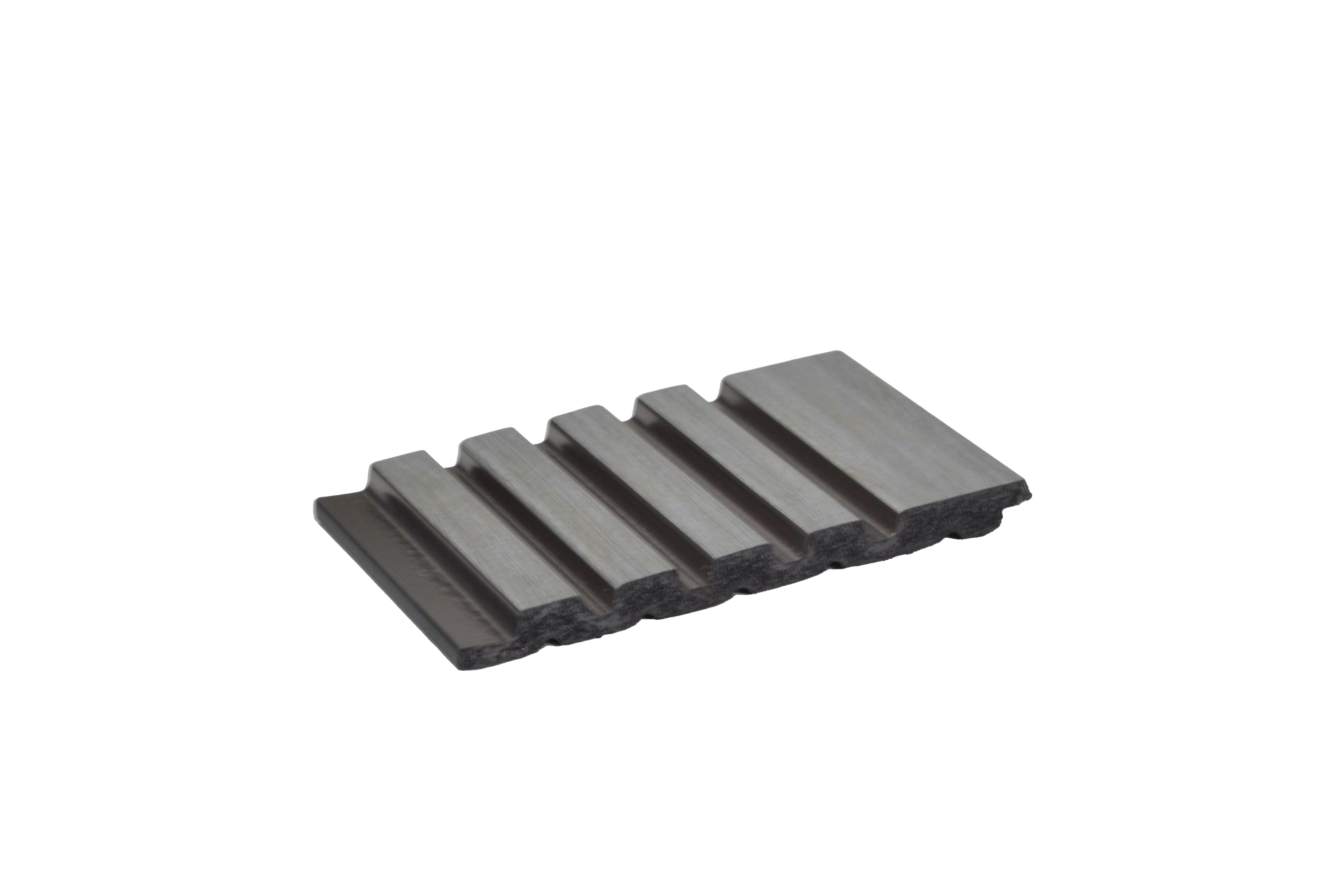 Groove Seamless Planks Series Charcoal Louvers Wood Grey 9x0.41 Ft - 5029