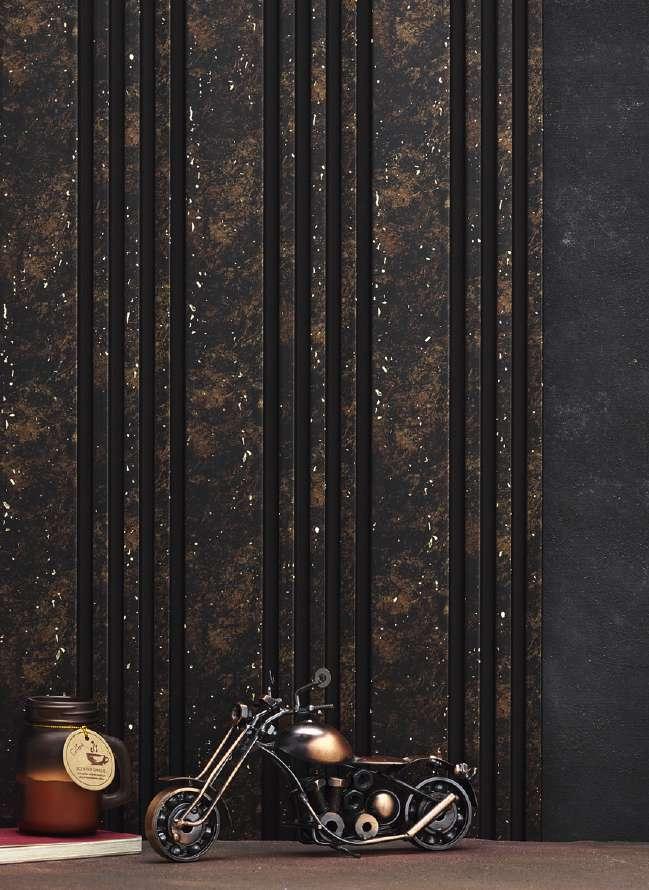 Groove Seamless Planks Series Charcoal Louvers Designer Wenge 9x0.41 Ft - Rg 5033