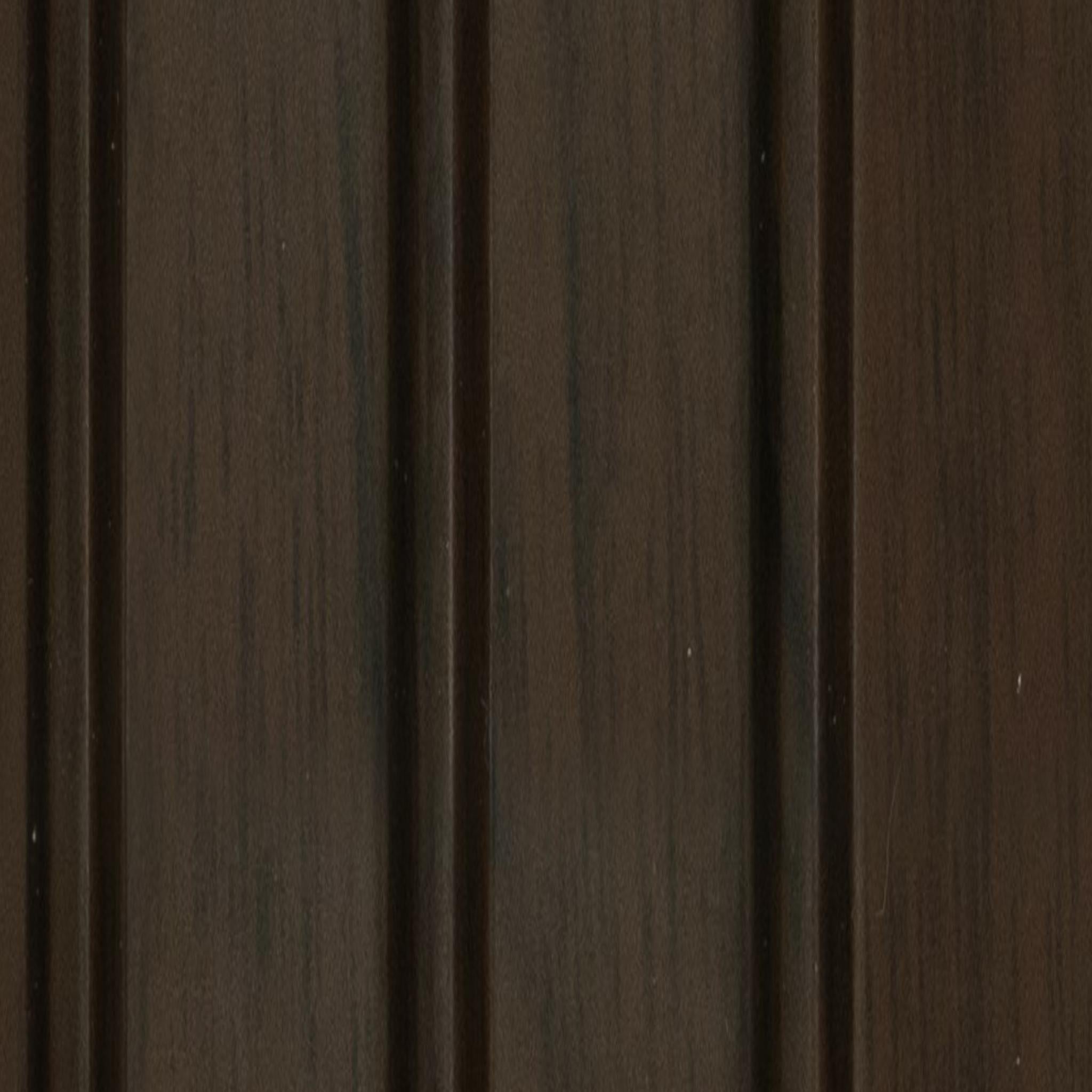 Groove Seamless Planks Series Charcoal Louvers Wood Brown 9x0.41 Ft - Rg 5072
