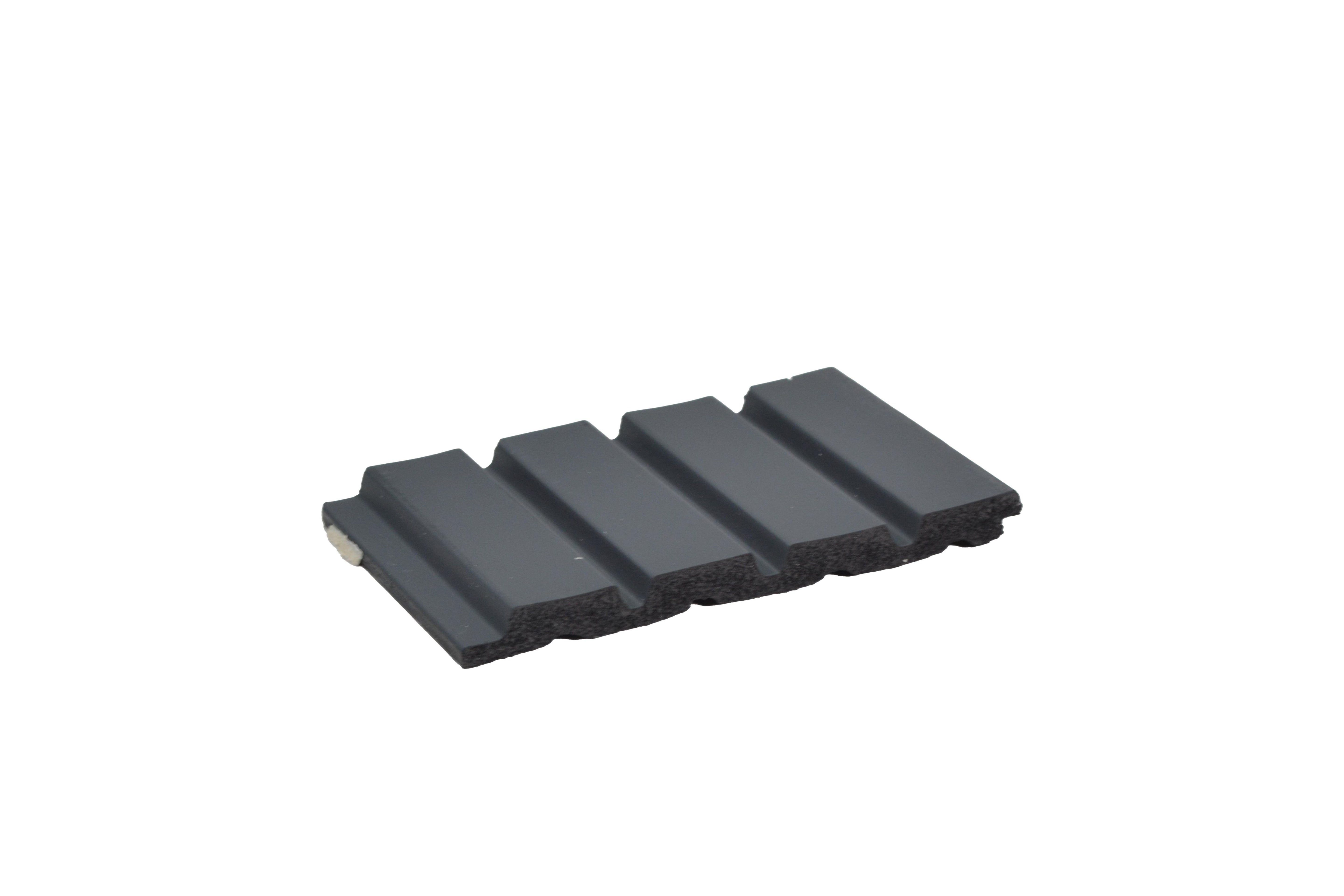 Groove Seamless Planks Series Charcoal Louvers Plain Colors Black 9x0.41 Ft - Rg 5074